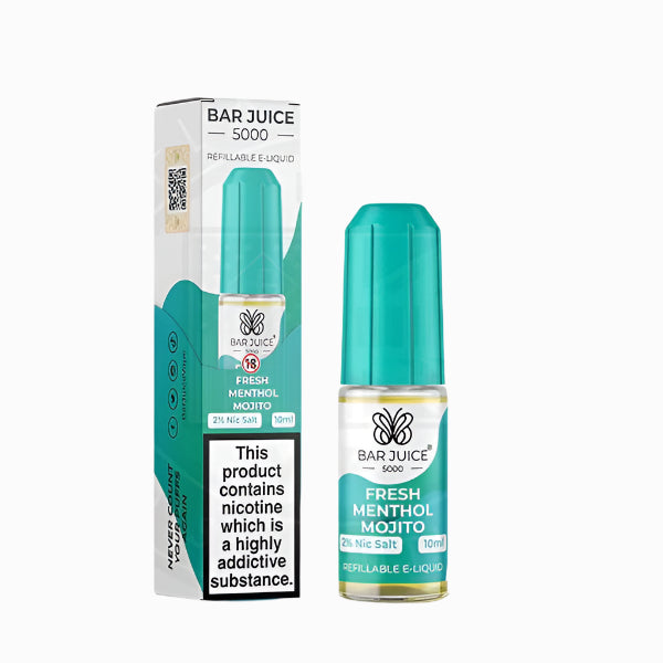 Bar Juice 5000 Nic Salt Fresh Menthol Mojito 10ml - Vapes MCR