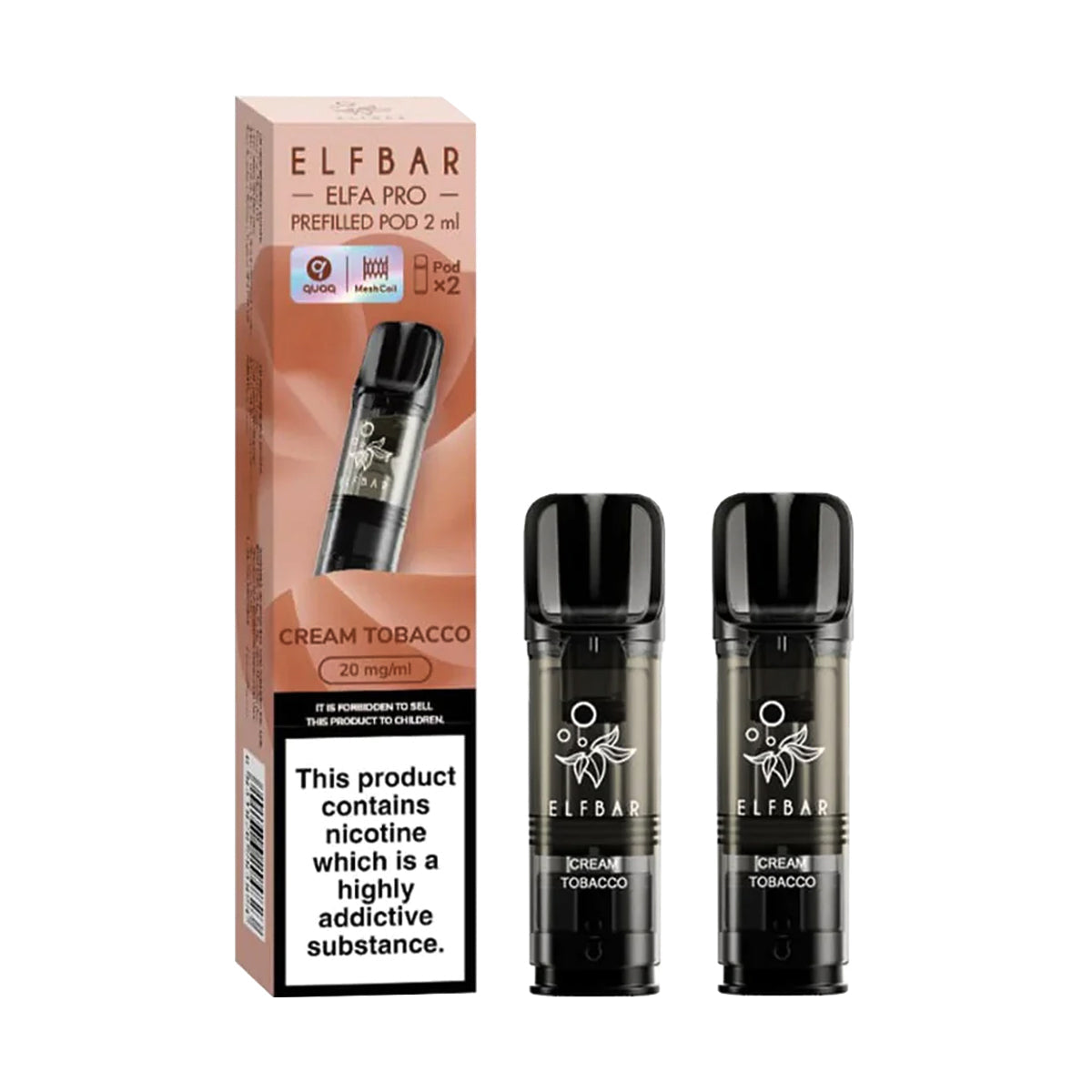 Cream Tobacco Duo ELF Bar ELFA Pro Prefilled Pods