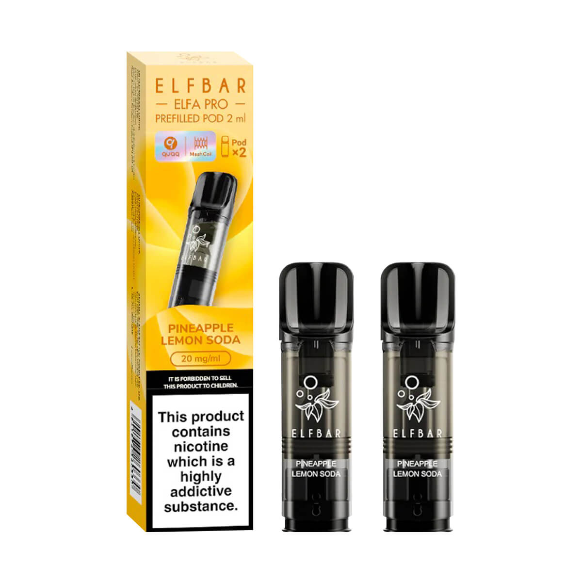 Pineapple Lemon Soda Duo ELF Bar ELFA Pro Prefilled Pods