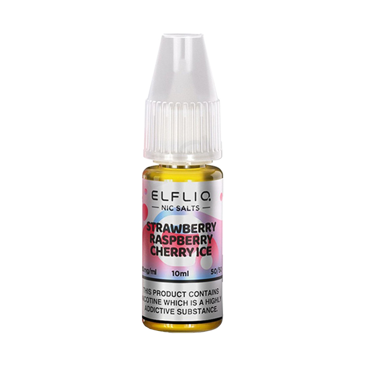 Elfliq Strawberry Raspberry Cherry Ice Nic Salt E-liquid By ELF Bar