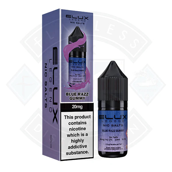 Elux Legend Nic Salt - Blue Razz Gummy 10ml - Vapes MCR