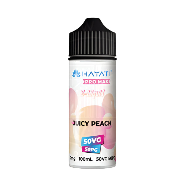 Hayati Pro Max 50/50 - Juicy Peach 0mg 100ml Shortfill