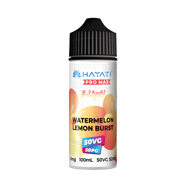 Hayati Pro Max 50/50 - Watermelon Lemon Burst 0mg 100ml Shortfill