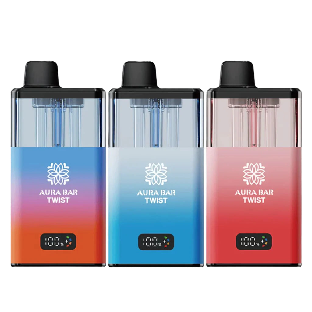 Aura Bar Twist 40K Puff Reusable Prefilled Vape Pod Kit - Pack of 10