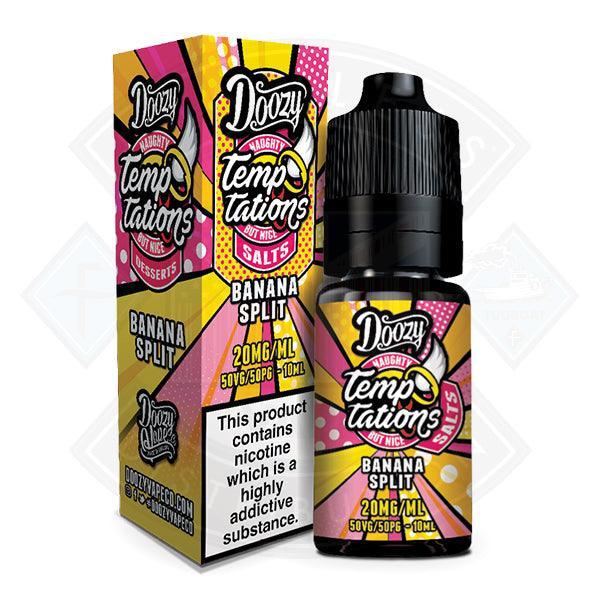 Doozy Temptations Salts Banana Split 50/50 10ml e-liquid