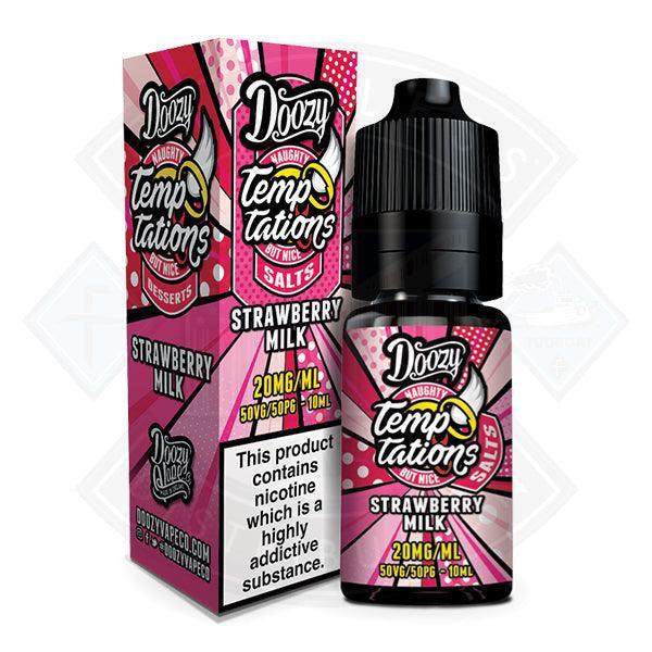 Doozy Temptations Salts Strawberry Milk 50/50 10ml e-liquid