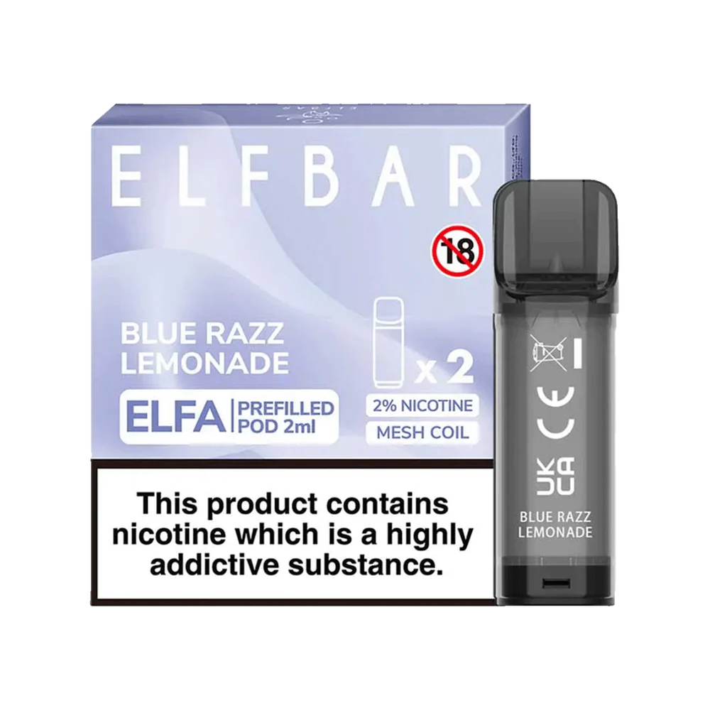 BLUE RAZZ LEMONADE ELF BAR ELFA PODS (PACK OF 2)