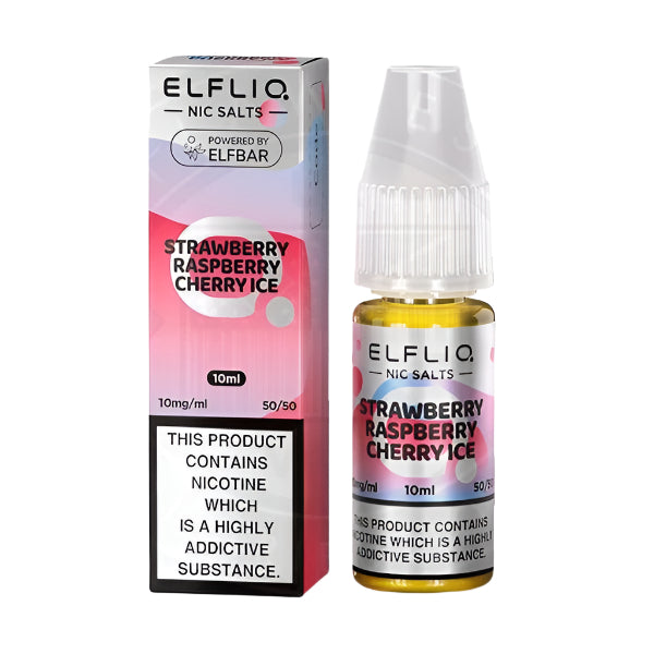 Elf Bar ELFLIQ Strawberry Raspberry Cherry lce Nic Salt 10ml