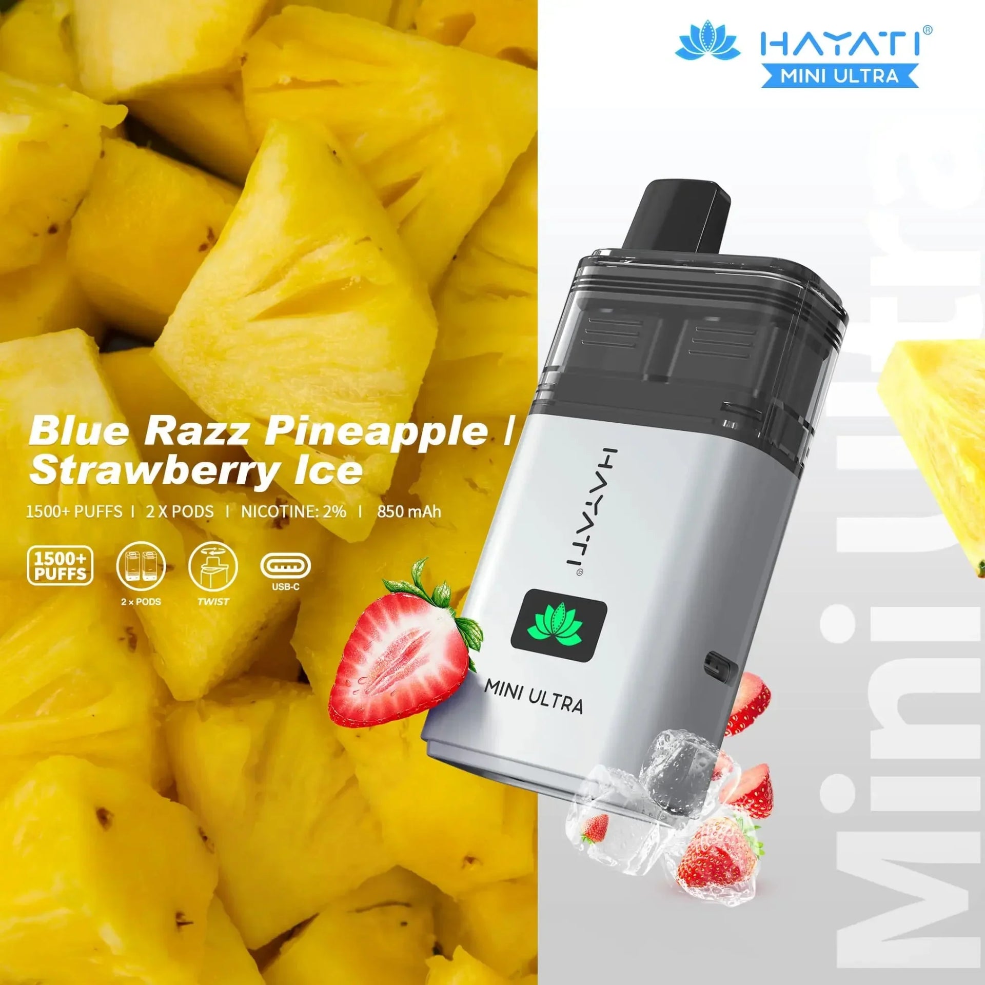 Hayati Mini Ultra 1500 Puffs Prefilled Pod
