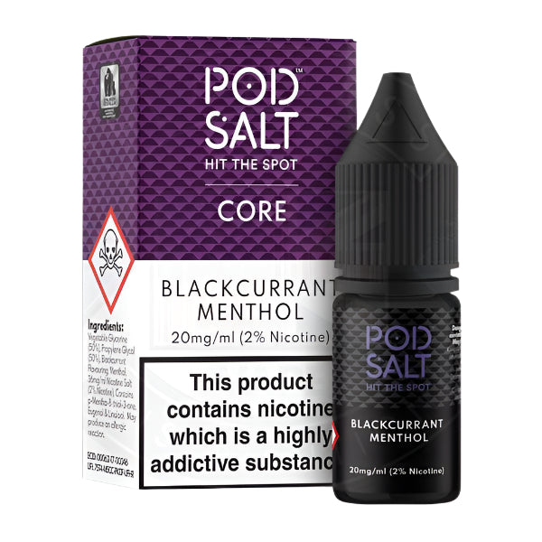 Pod Salt Blackcurrant Menthol Nic Salt 20mg 10ml E-Liquid