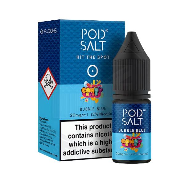 Pod Salt Candy Rush Bubble Blue Nic Salt 10ml E-Liquid