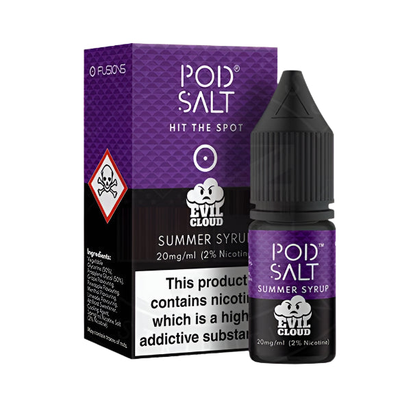 Pod Salt Evil Cloud Summer Syrup Nic Salt 10ml E-Liquid