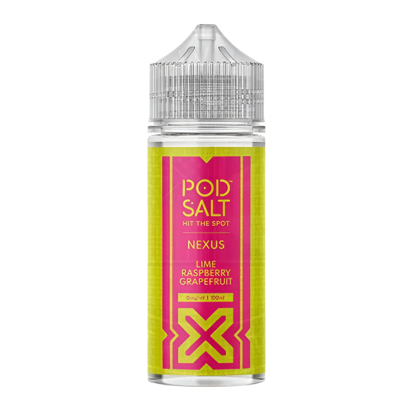 Pod Salt Nexus Lime Raspberry Grapefruit 0mg 100ml E-liquid