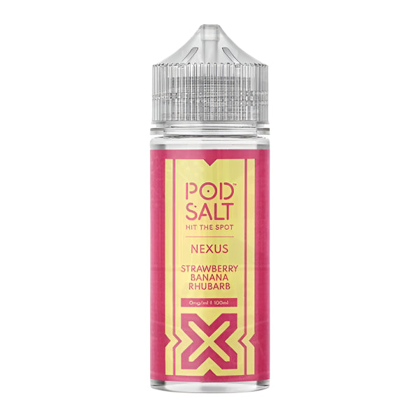 Pod Salt Nexus Strawberry Banana Rhubarb 0mg 100ml E-liquid