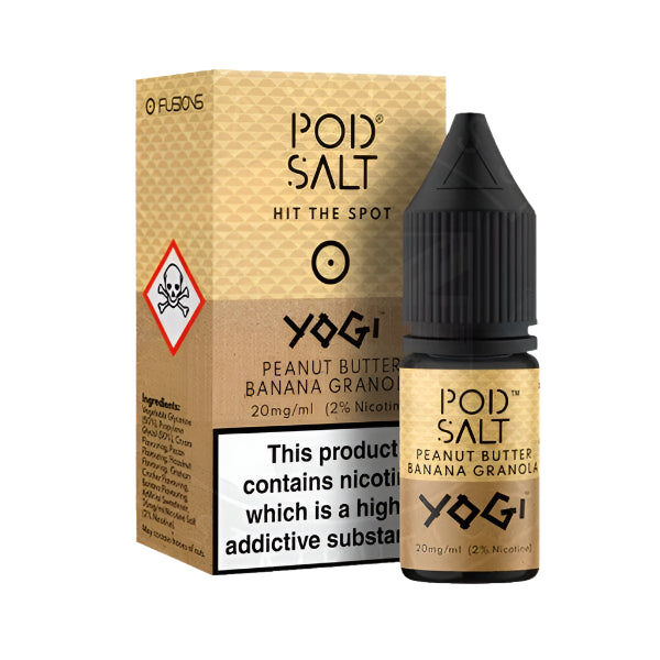 Pod Salt Yogi Peanut Butter Banana Granola Nic Salt 10ml E-Liquid